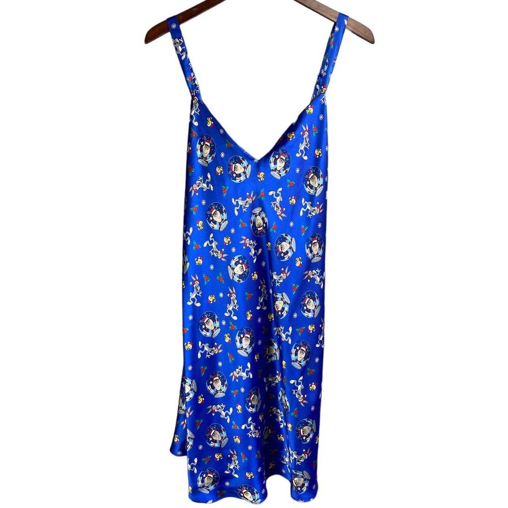 Vintage 90s Y2K Looney Tunes Christmas Dress Size Large